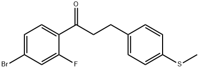 4'-BROMO-2'-FLUORO-3-(4-THIOMETHYLPHENYL)PROPIOPHENONE Structure