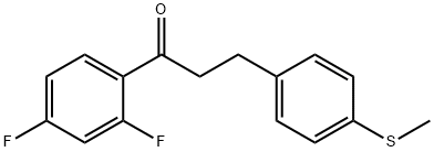 2',4'-DIFLUORO-3-(4-THIOMETHYLPHENYL)PROPIOPHENONE Structure