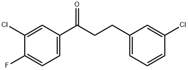3'-CHLORO-3-(3-CHLOROPHENYL)-4'-FLUOROPROPIOPHENONE Structure