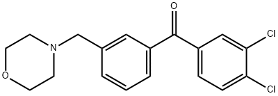 3,4-DICHLORO-3'-MORPHOLINOMETHYL BENZOPHENONE Structure