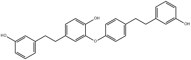 4-(3-Hydroxyphenethyl)phenyl[2-hydroxy-5-(3-hydroxyphenethyl)phenyl] ether Structure