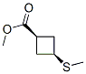Cyclobutanecarboxylic acid, 3-(methylthio)-, methyl ester, cis- (9CI) Structure