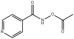 Hydroxylamine, O-acetyl-N-isonicotinoyl- Structure