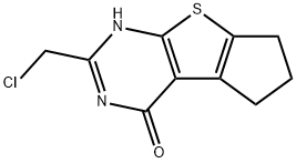 2-(CHLOROMETHYL)-3,5,6,7-TETRAHYDRO-4H-CYCLOPENTA[4,5]THIENO[2,3-D]PYRIMIDIN-4-ONE Structure