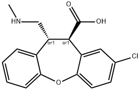 (10S,11S)-8-chloro-11-((MethylaMino)Methyl)-10,11-dihydrodibenzo[b,f]oxepine-10-carboxylic acid Structure