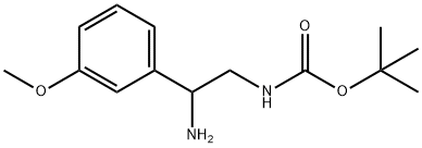 [2-AMINO-2-(3-METHOXY-PHENYL)-ETHYL]-CARBAMIC ACID TERT-BUTYL ESTER Structure