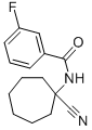 N-(1-CYANO-CYCLOHEPTYL)-3-FLUORO-BENZAMIDE Structure