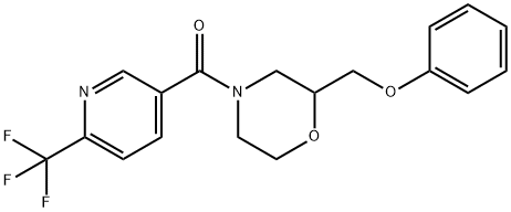 METHANONE, [2-(PHENOXYMETHYL)-4-MORPHOLINYL][6-(TRIFLUOROMETHYL)-3-PYRIDINYL]- Structure