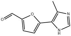 2-Furancarboxaldehyde,  5-(4-methyl-1H-imidazol-5-yl)- Structure