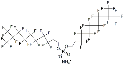 ammonium bis[3,3,4,4,5,5,6,6,7,7,8,8,9,10,10,10-hexadecafluoro9-(trifluoromethyl)decyl] phosphate Structure
