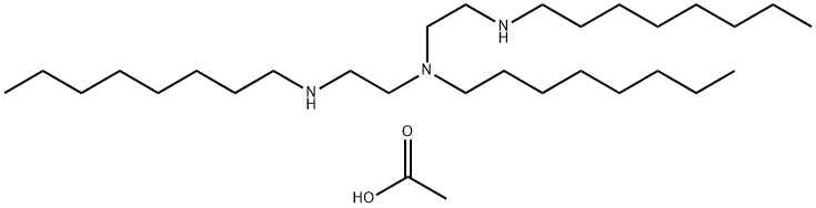 N,N'-dioctyl-N-[2-(octylamino)ethyl]ethylenediamine acetate Structure