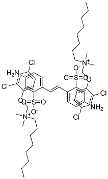 bis[[(2,4-dichlorophenoxy)methyl]dimethyloctylammonium] 4,4'-diaminostilbene-2,2'-disulphonate Structure