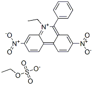 5-ethyl-3,8-dinitro-6-phenylphenanthridinium ethyl sulphate Structure