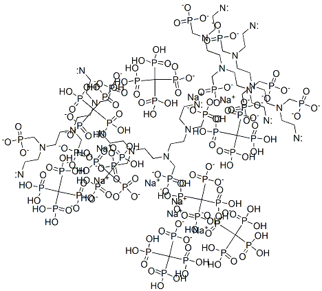 octasodium hexahydrogen [[(phosphonatomethyl)imino]bis[ethylene[(phosphonatomethyl)imino]ethylenenitrilobis(methylene)]]tetrakisphosphonate Structure