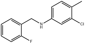 3-Chloro-N-(2-fluorobenzyl)-4-Methylaniline, 97% Structure