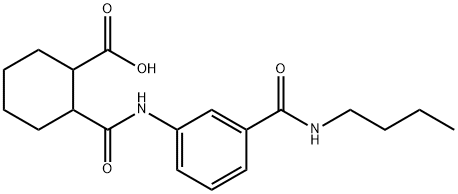 2-({3-[(BUTYLAMINO)CARBONYL]ANILINO}CARBONYL)-CYCLOHEXANECARBOXYLIC ACID Structure