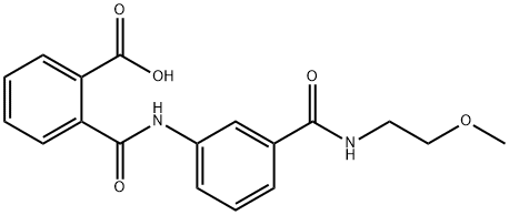 2-[(3-{[(2-METHOXYETHYL)AMINO]CARBONYL}ANILINO)-CARBONYL]BENZOIC ACID Structure