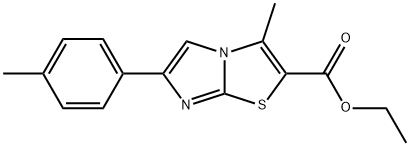 3-METHYL-6-(4-METHYLPHENYL)IMIDAZO[2,1-B]THIAZOLE-2-CARBOXYLIC ACID ETHYL ESTER Structure