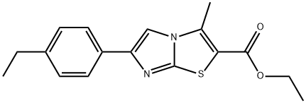 6-(4-ETHYLPHENYL)-3-METHYLIMIDAZO[2,1-B]THIAZOLE-2-CARBOXYLIC ACID ETHYL ESTER Structure