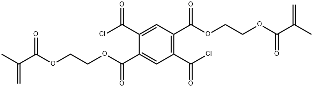 bis[2-[(2-methyl-1-oxoallyl)oxy]ethyl] 2,5-bis(chloroformyl)terephthalate Structure