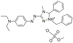 1-benzyl-3-[[4-(diethylamino)phenyl]azo]-4-methyl-5-phenyl-1H-1,2,4-triazolium methyl sulphate Structure