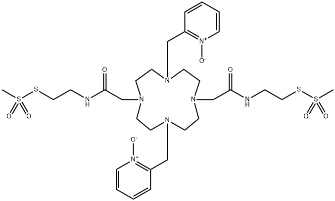 4,10-Bis[(1-oxido-2-pyridinyl)methyl]-1,7-bis[2-(acetylamino)ethylmethanesulfonothioate] Structure