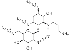 5-[(3-AMINOPROPYL)AMINO]-1,3-DIAZIDO-1,2,3,5-TETRADEOXY-4-O-(2,6-DIAZIDO-2,6-DIDEOXY-D-GLUCOPYRANOSYL)-D-MYO-INOSITOL Structure