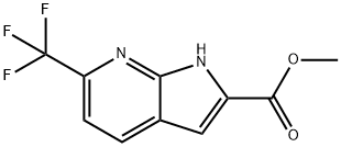 1H-Pyrrolo[2,3-b]pyridine-2-carboxylic acid, 6-(trifluoromethyl)-, methyl ester Structure