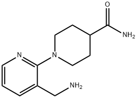 4-Piperidinecarboxamide, 1-[3-(aminomethyl)-2-pyridinyl]- Structure