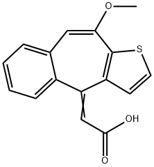 (Z)-10-METHOXY-4H-BENZO[4,5]CYCLOHEPTA[1,2-B]THIOPHENE-4-YLIDENE ACETIC ACID Structure