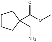 Cyclopentanecarboxylic  acid,  1-(aminomethyl)-,  methyl  ester Structure