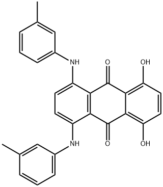 1,4-DIHYDROXY-5,8-BIS((3-METHYLPHENYL)AMINO)-9,10- ANTHRACENEDIONE Structure