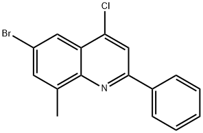 6-Bromo-4-chloro-8-methyl-2-phenylquinoline Structure