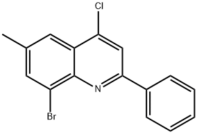 8-Bromo-4-chloro-6-methyl-2-phenylquinoline Structure
