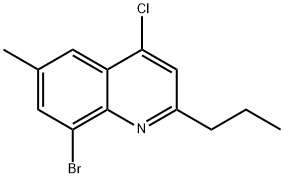 8-Bromo-4-chloro-6-methyl-2-propylquinoline Structure