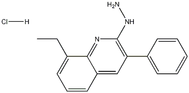 2-Hydrazino-8-ethyl-3-phenylquinoline hydrochloride Structure