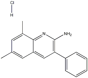 2-Amino-6,8-dimethyl-3-phenylquinoline hydrochloride Structure