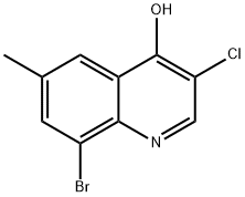 8-Bromo-3-chloro-4-hydroxy-6-methylquinoline Structure