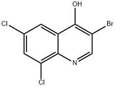 3-Bromo-6,8-dichloro-4-hydroxyquinoline Structure