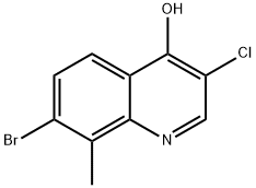 7-Bromo-3-chloro-4-hydroxy-8-methylquinoline Structure