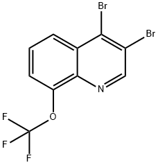 3,4-Dibromo-8-trifluoromethoxyquinoline Structure