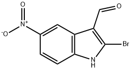 2-bromo-5-nitro-1H-indole-3-carbaldehyde Structure