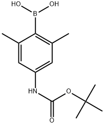 4-(tert-Butoxycarbonylamino)-2,6-dimethylphenylboronic acid Structure
