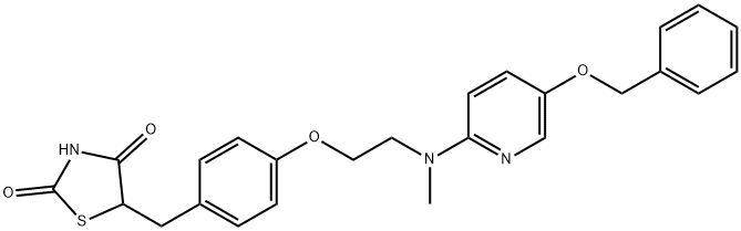 5-{4-[2-[(5-Benzyloxypyridin-2-yl)methylamino]ethoxy]benzyl}thiazolidine-2,4-dione Structure