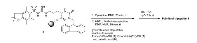 Figure 2 Preparation of palmitoyl tripeptide-8.png Article illustration