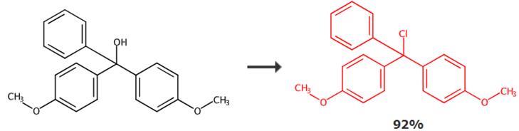 4,4'-双甲氧基三苯甲基氯的合成路线 4,4'-双甲氧基三苯甲基氯的合成路线