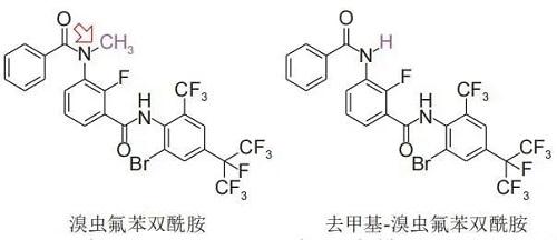 溴虫氟苯双酰胺和去甲基-溴虫氟苯双酰胺的结构.jpg 溴虫氟苯双酰胺和去甲基-溴虫氟苯双酰胺的结构.jpg
