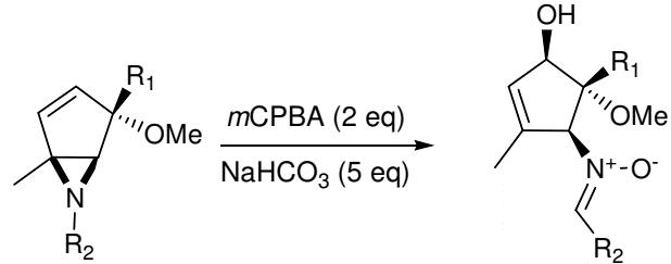 Meisenheimer rearrangement using 3-Chloroperoxybenzoic acid.png Article illustration