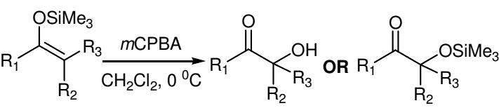 Rubottom oxidation using 3-Chloroperoxybenzoic acid.png Article illustration
