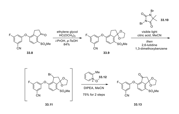 Synthesis of Indanone Ketal 33.13 Article illustration